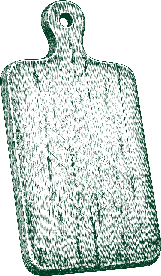 A chopping board