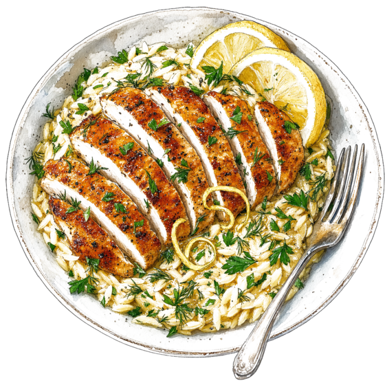 Lemon Herb Chicken & Orzo
